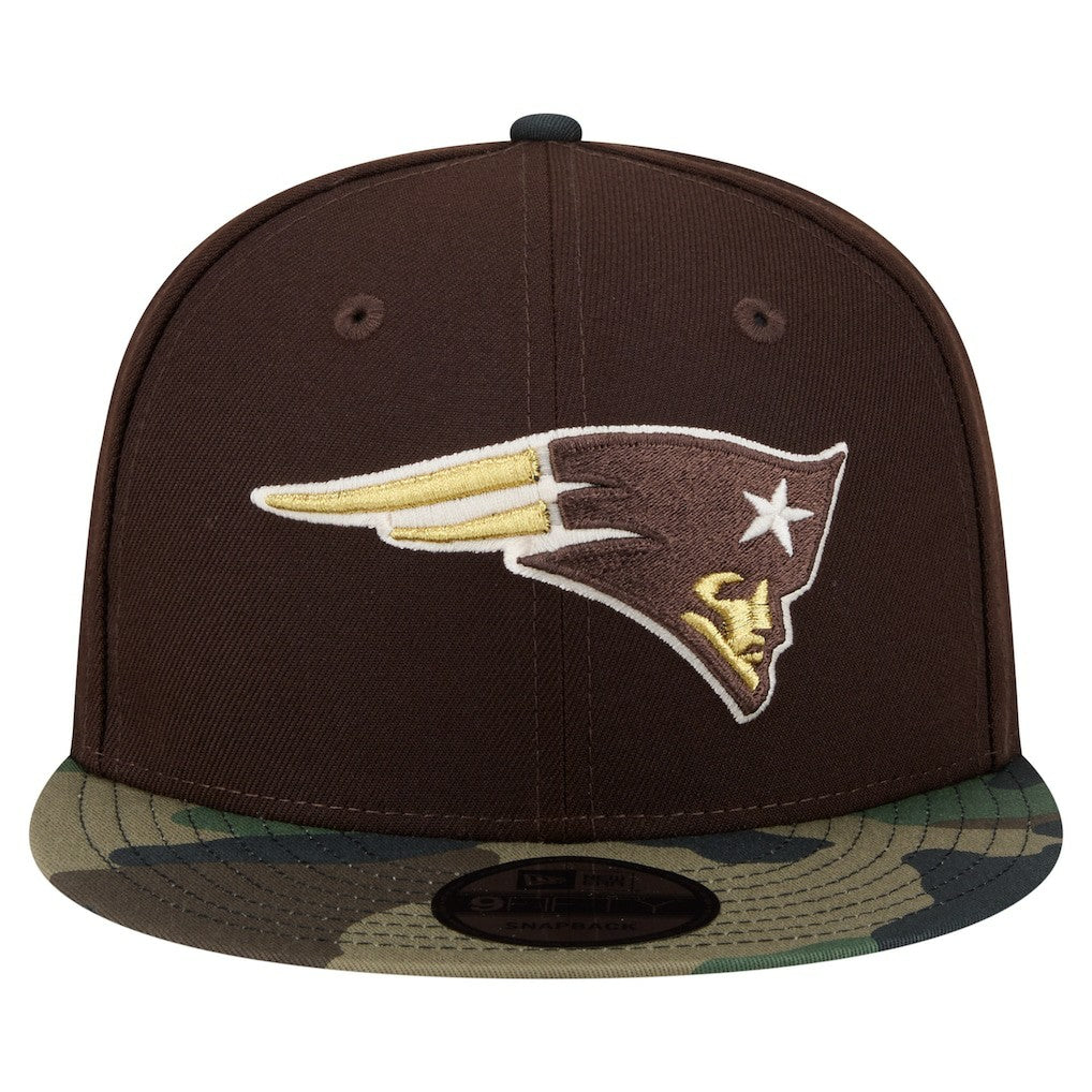 New England Patriots Adult Burnt Wood Camo 9FIFTY Snapback Hat | NFL Online