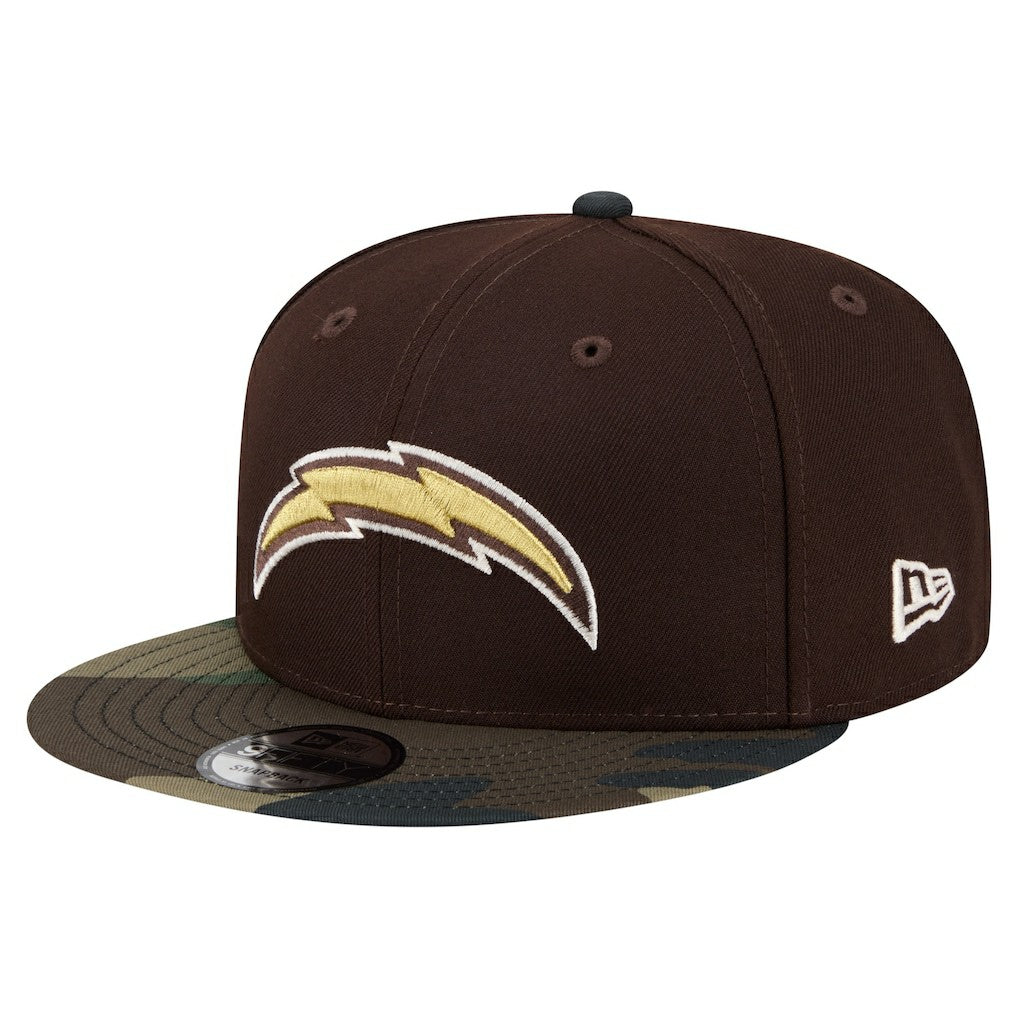 Los Angeles Chargers Adult Burnt Wood Camo 9FIFTY Snapback Hat | NFL US