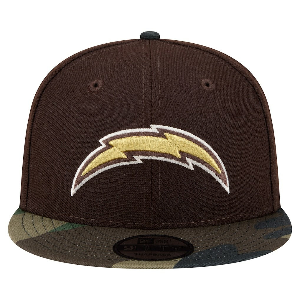 Los Angeles Chargers Adult Burnt Wood Camo 9FIFTY Snapback Hat | NFL US