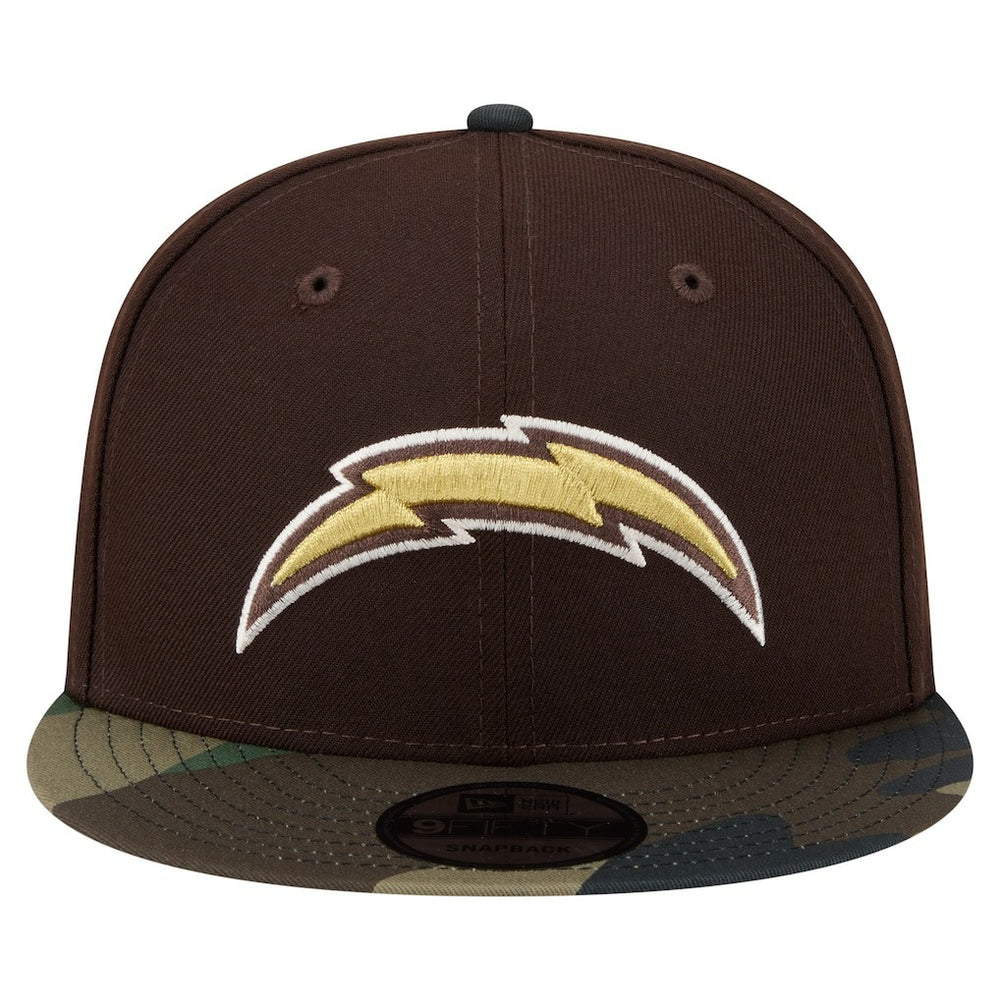 Los Angeles Chargers Adult Burnt Wood Camo 9FIFTY Snapback Hat | NFL US