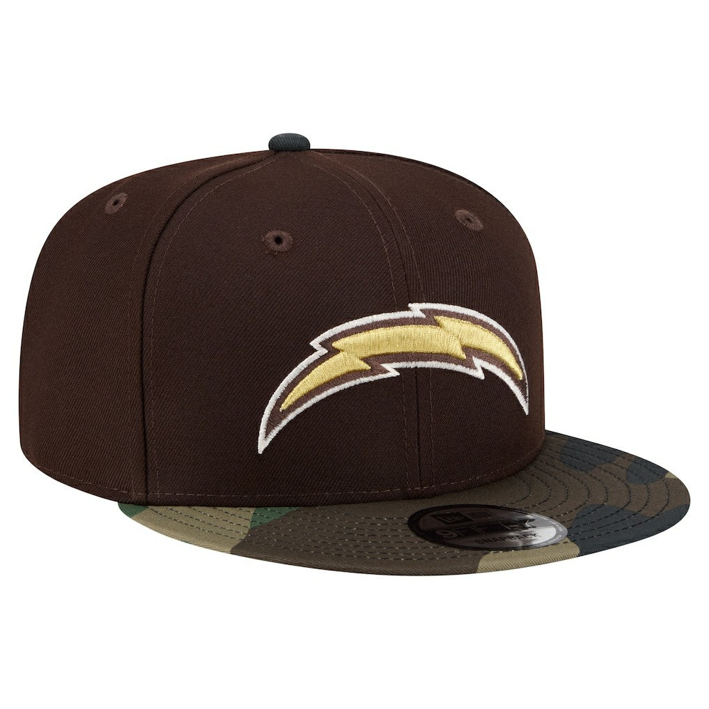 Los Angeles Chargers Adult Burnt Wood Camo 9FIFTY Snapback Hat | NFL US