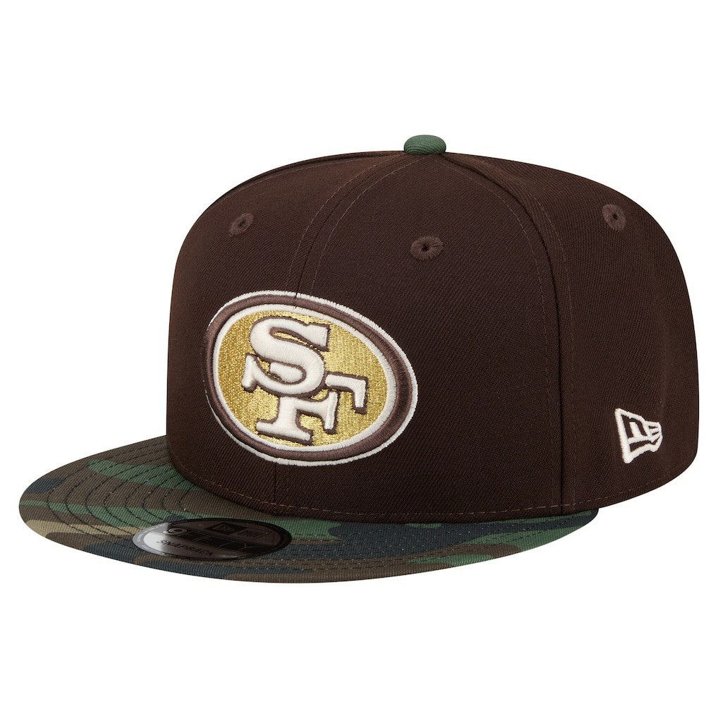 San Francisco 49ers Adult Burnt Wood Camo 9FIFTY Snapback Hat | NFL Hot