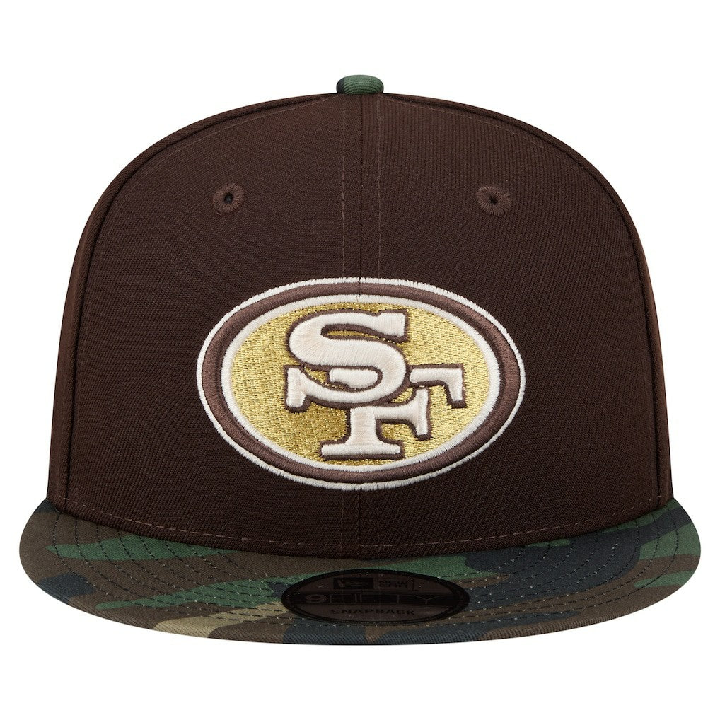 San Francisco 49ers Adult Burnt Wood Camo 9FIFTY Snapback Hat | NFL Hot