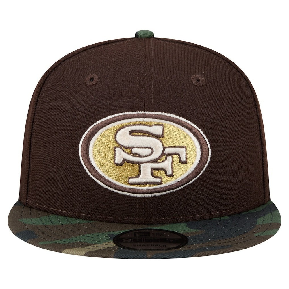 San Francisco 49ers Adult Burnt Wood Camo 9FIFTY Snapback Hat | NFL Hot