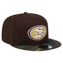 San Francisco 49ers Adult Burnt Wood Camo 9FIFTY Snapback Hat | NFL Hot
