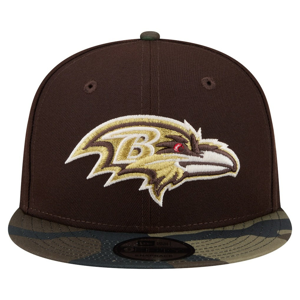 Baltimore Ravens Adult Burnt Wood Camo 9FIFTY Snapback Hat | NFL Online