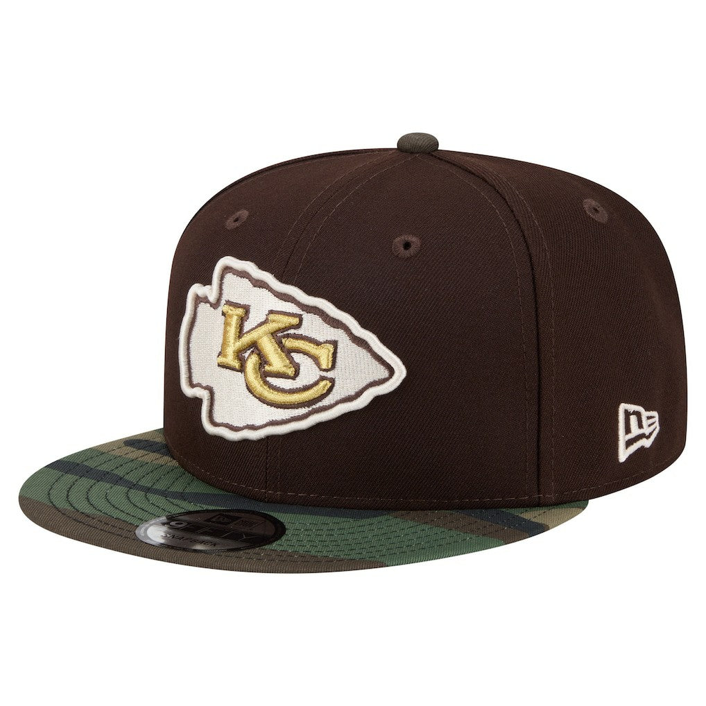 Kansas City Chiefs Adult Burnt Wood Camo 9FIFTY Snapback Hat | NFL New