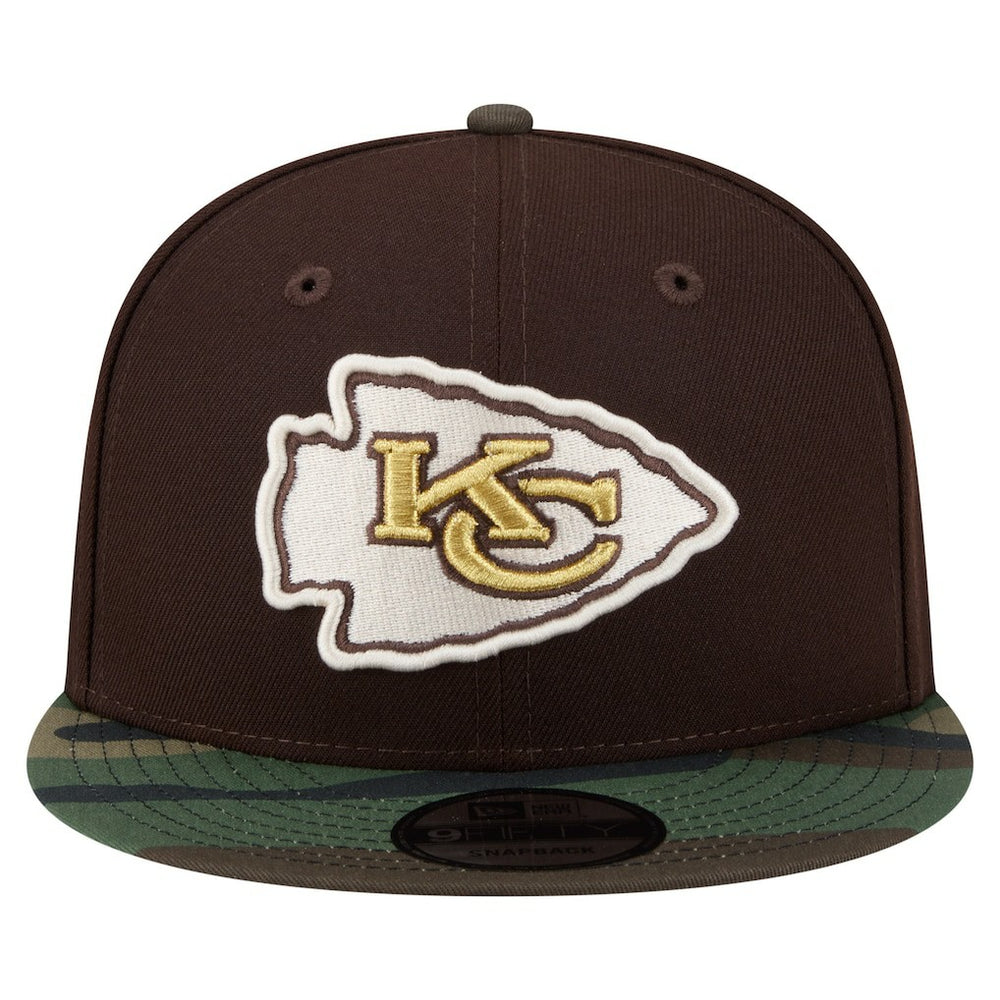 Kansas City Chiefs Adult Burnt Wood Camo 9FIFTY Snapback Hat | NFL New