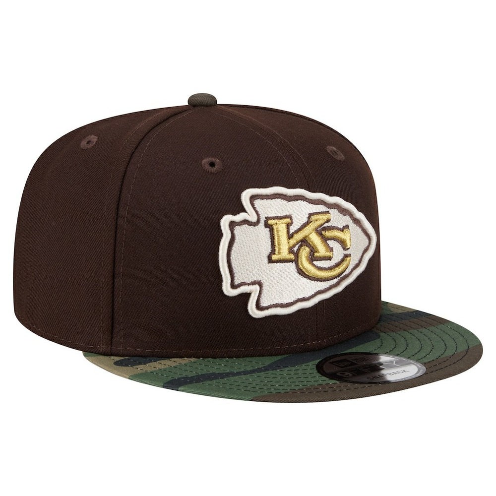 Kansas City Chiefs Adult Burnt Wood Camo 9FIFTY Snapback Hat | NFL New