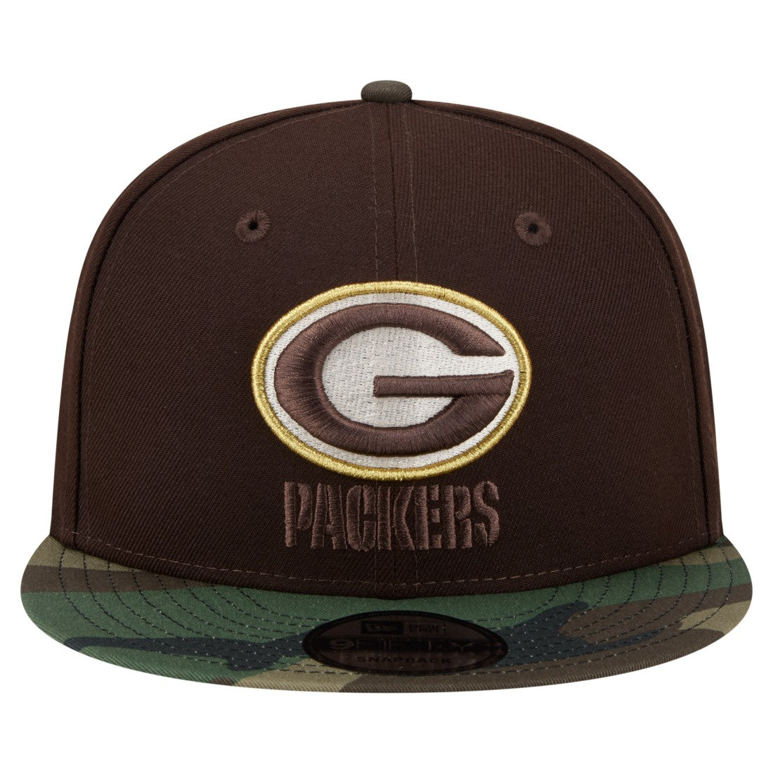 Green Bay Packers Adult Burnt Wood Camo 9FIFTY Snapback Hat | NFL New