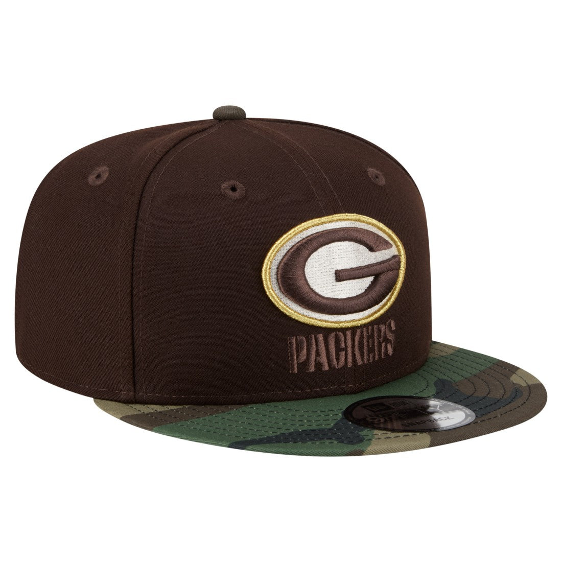 Green Bay Packers Adult Burnt Wood Camo 9FIFTY Snapback Hat | NFL New