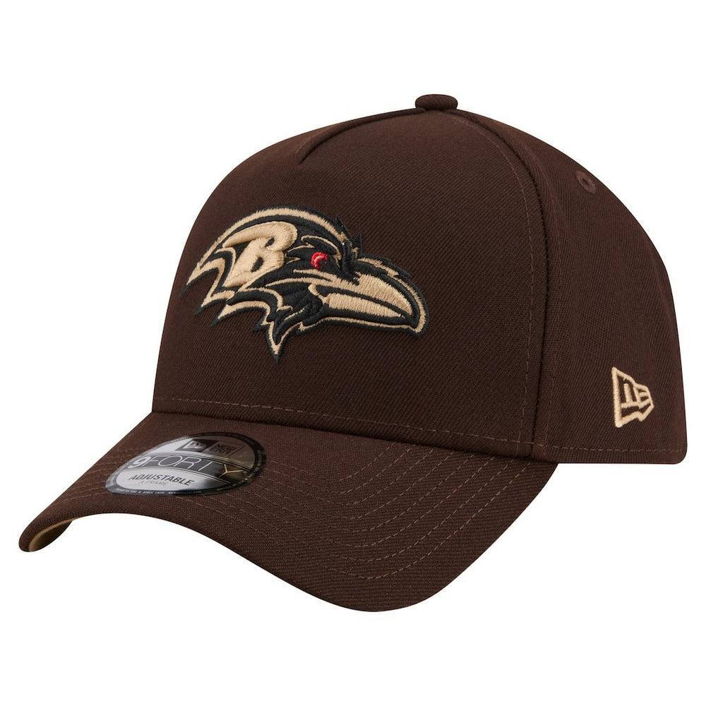 Baltimore Ravens Burnt Wood A-Frame 9FORTY Adjustable Hat | NFL Outlet