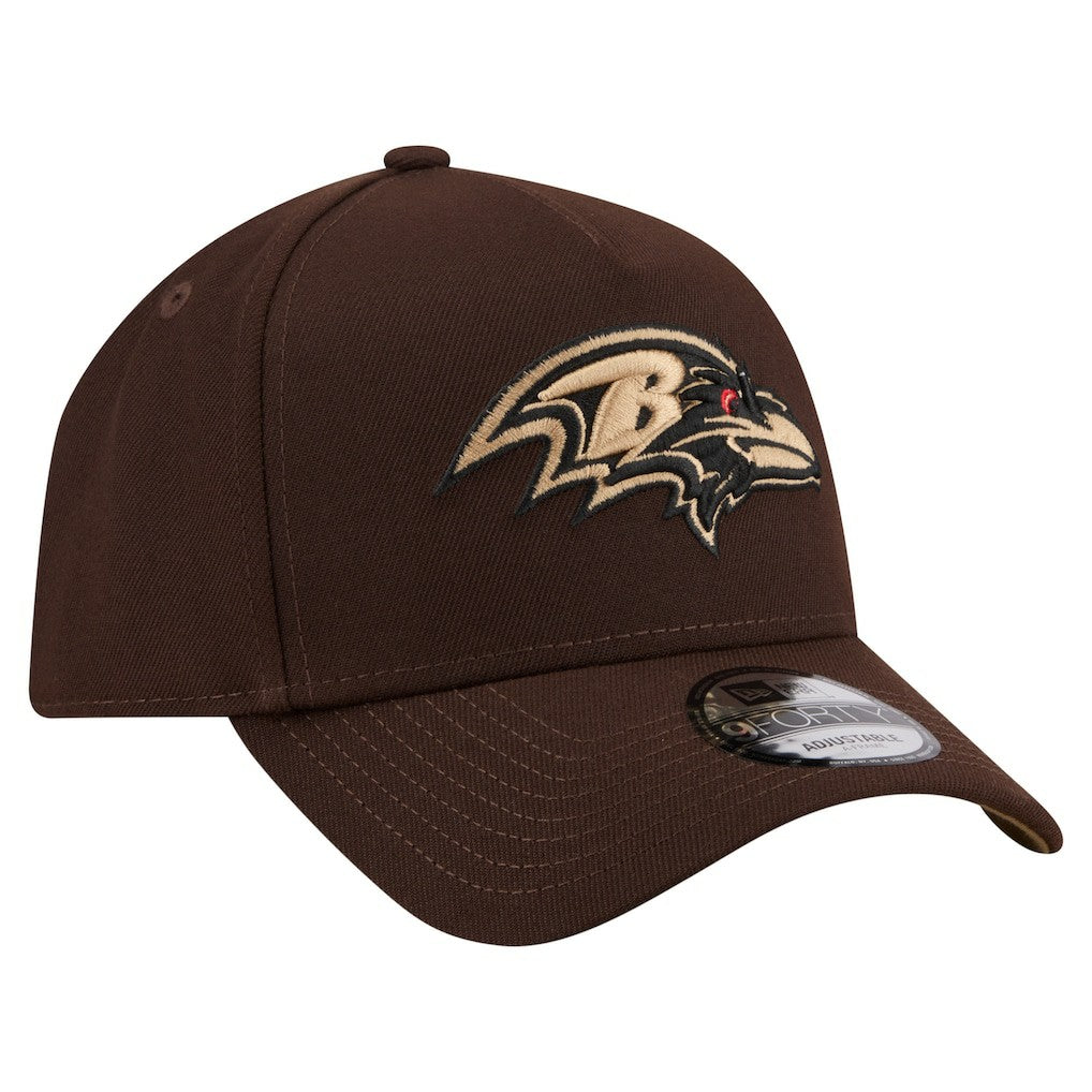 Baltimore Ravens Burnt Wood A-Frame 9FORTY Adjustable Hat | NFL Outlet