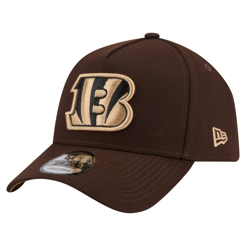Cincinnati Bengals Burnt Wood A-Frame 9FORTY Adjustable Hat | NFL Outlet