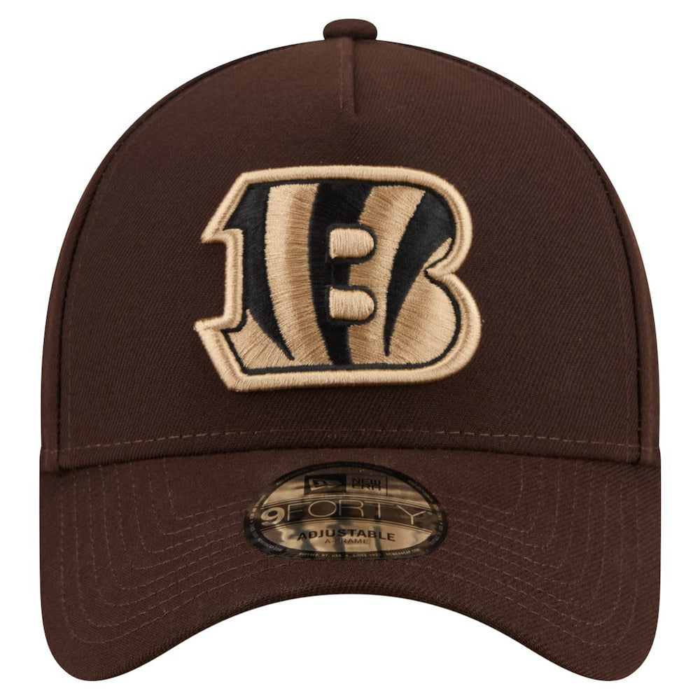 Cincinnati Bengals Burnt Wood A-Frame 9FORTY Adjustable Hat | NFL Outlet