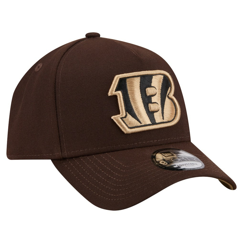 Cincinnati Bengals Burnt Wood A-Frame 9FORTY Adjustable Hat | NFL Outlet