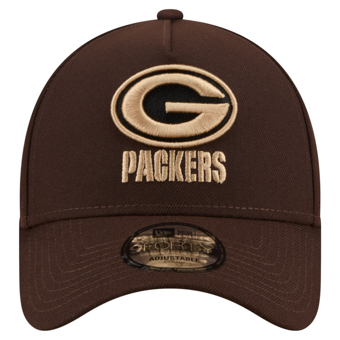 Green Bay Packers Burnt Wood A-Frame 9FORTY Adjustable Hat | NFL Sale