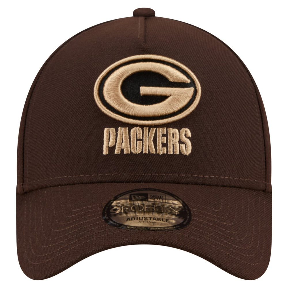 Green Bay Packers Burnt Wood A-Frame 9FORTY Adjustable Hat | NFL Sale