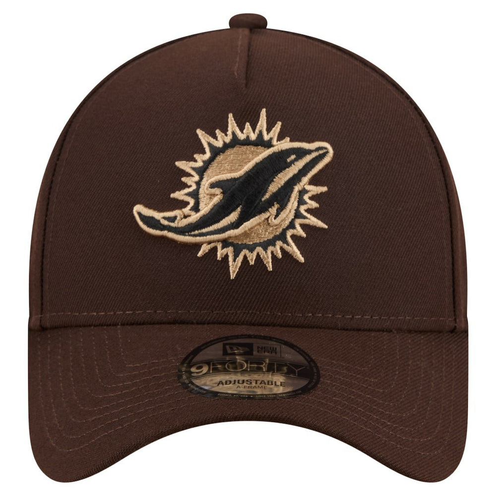 Miami Dolphins Burnt Wood A-Frame 9FORTY Adjustable Hat | NFL On sale
