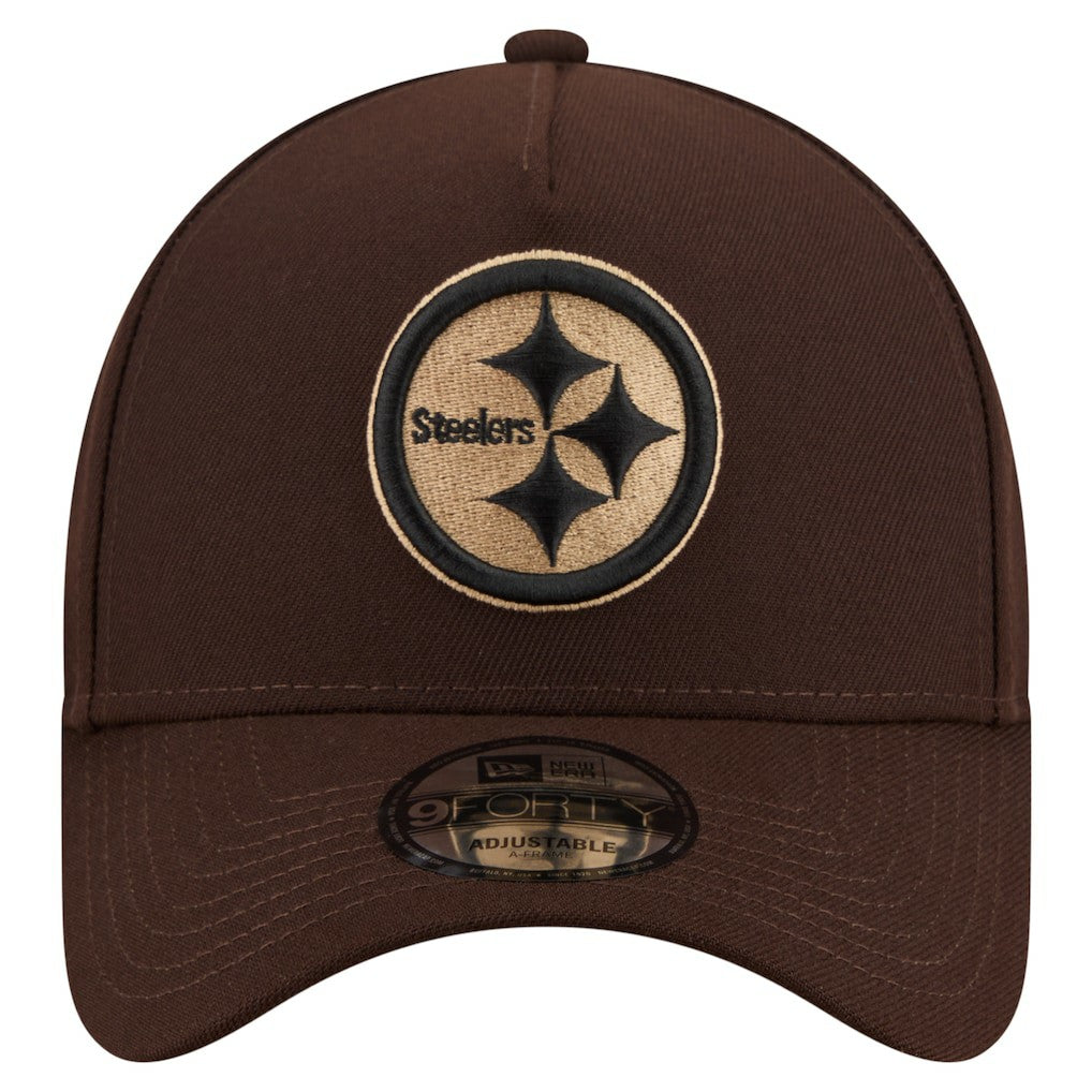 Pittsburgh Steelers Burnt Wood A-Frame 9FORTY Adjustable Hat | NFL US