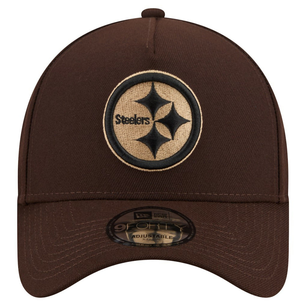 Pittsburgh Steelers Burnt Wood A-Frame 9FORTY Adjustable Hat | NFL US
