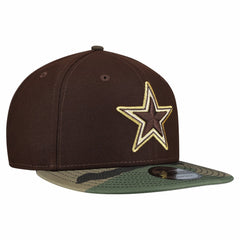 Dallas Cowboys Adult Burnt Wood Camo 9FIFTY Snapback Hat | NFL Discount