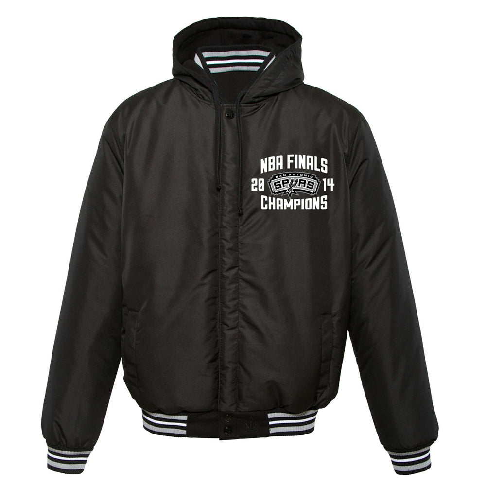 Black San Antonio Spurs JH Design 2014 NBA Finals Fleece Full-Zip Varsity Jacket | NBA