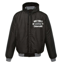 Black San Antonio Spurs JH Design 2014 NBA Finals Fleece Full-Zip Varsity Jacket | NBA