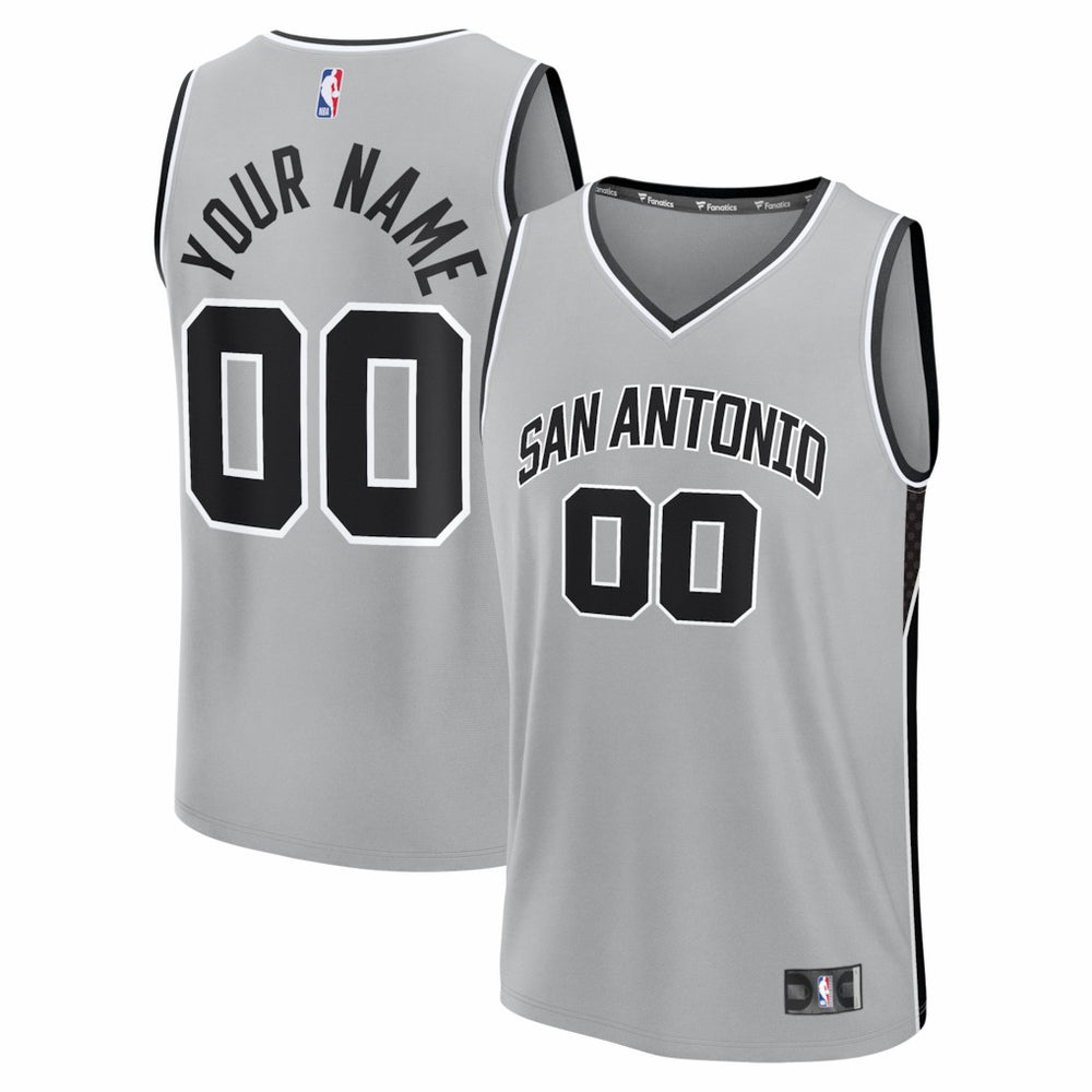 Silver San Antonio Spurs Youth Fastbreak Custom Jersey | NBA