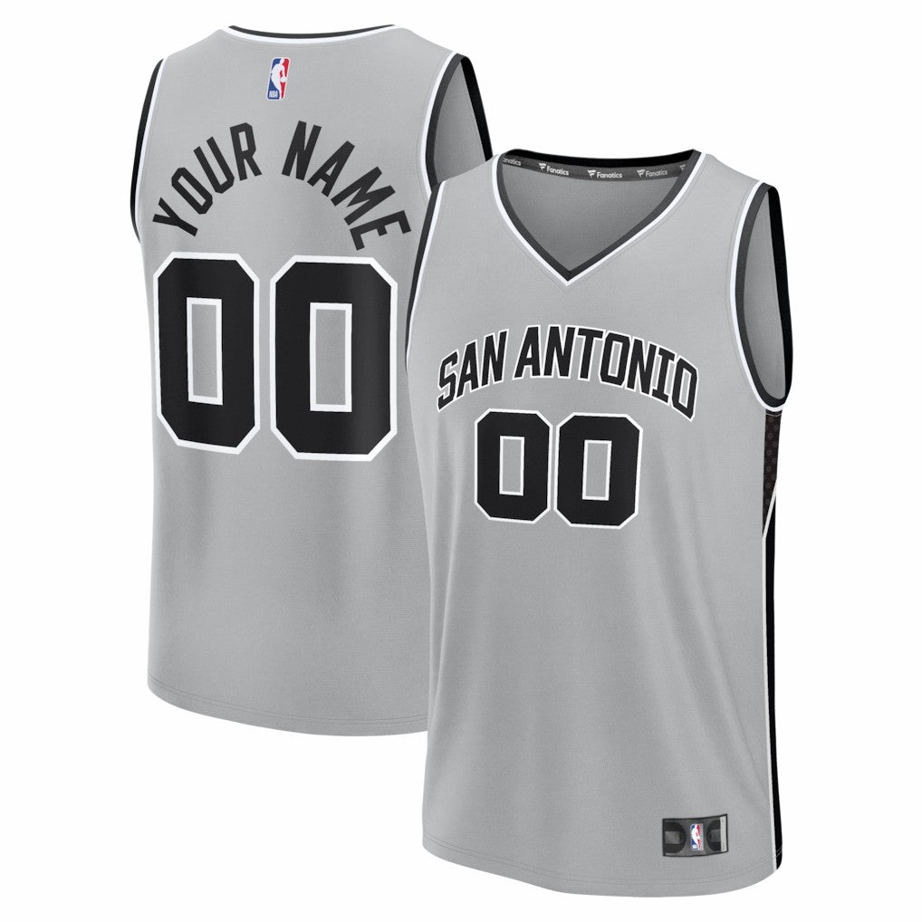 Silver San Antonio Spurs Youth Fastbreak Custom Jersey | NBA