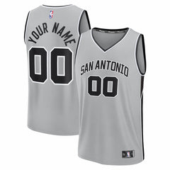 Silver San Antonio Spurs Youth Fastbreak Custom Jersey | NBA