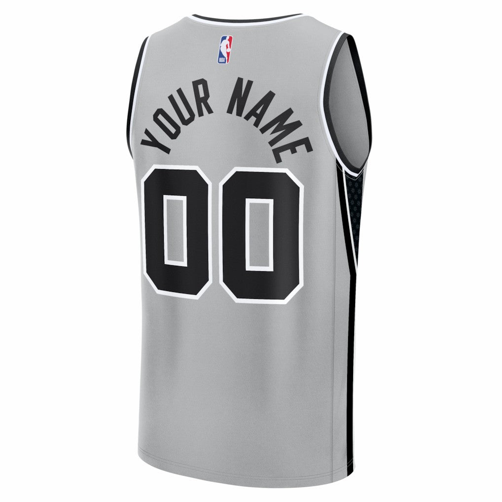 Silver San Antonio Spurs Youth Fastbreak Custom Jersey | NBA