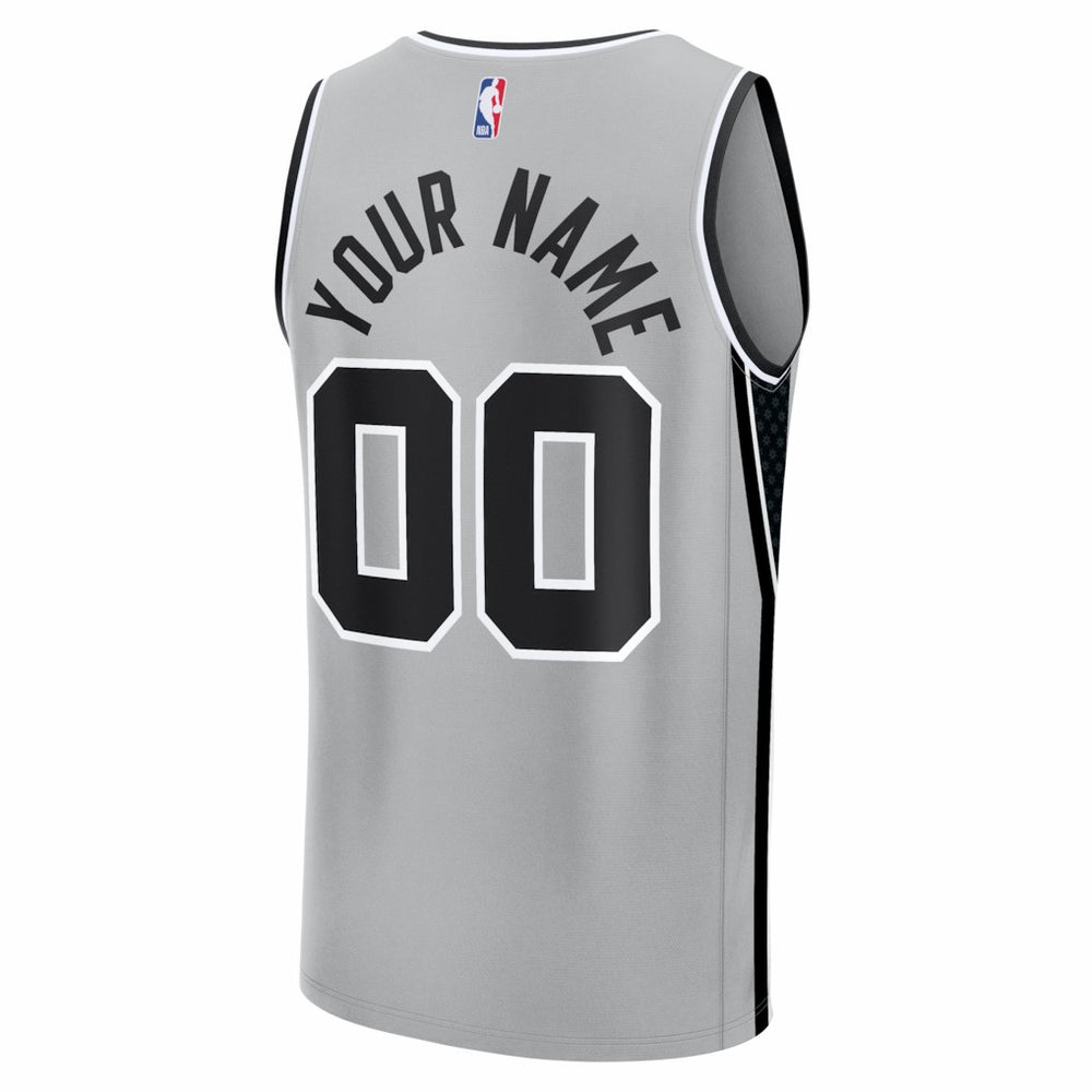 Silver San Antonio Spurs Youth Fastbreak Custom Jersey | NBA