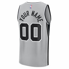 Silver San Antonio Spurs Youth Fastbreak Custom Jersey | NBA