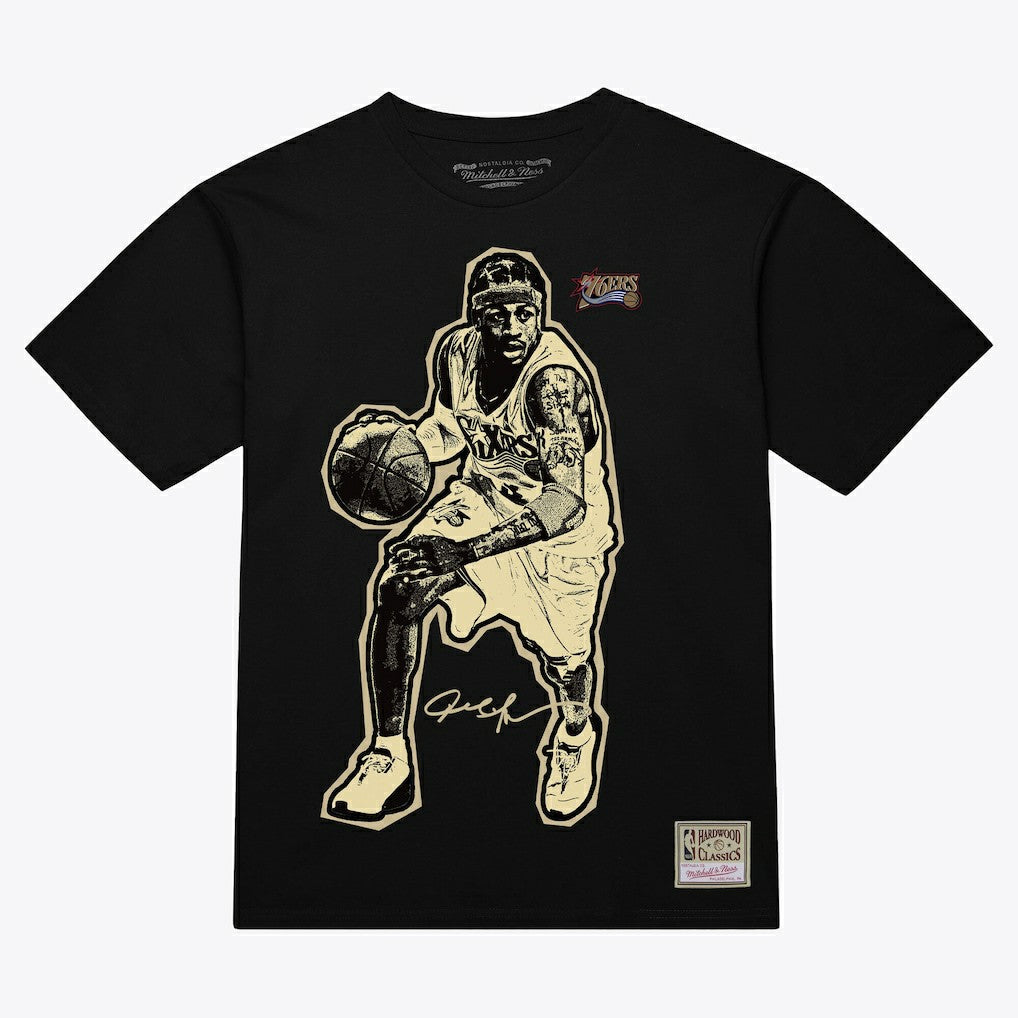 Black Allen Iverson Philadelphia 76ers Unisex Blockbuster Player Graphic T-Shirt | NBA