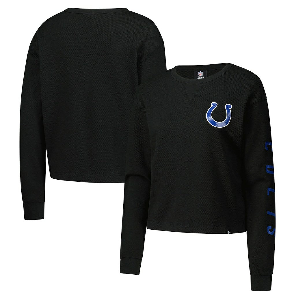 Indianapolis Colts Women's Sport Night Thermal Long Sleeve Cropped T-Shirt | NFL Near me