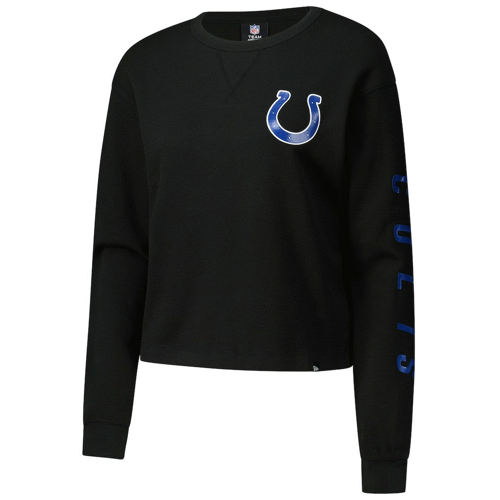 Indianapolis Colts Women's Sport Night Thermal Long Sleeve Cropped T-Shirt | NFL Near me