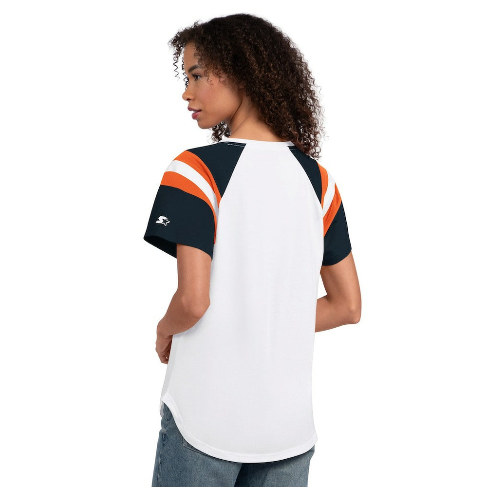 Chicago Bears Starter Women's Game On Raglan Notch Neck T-Shirt | NFL On sale