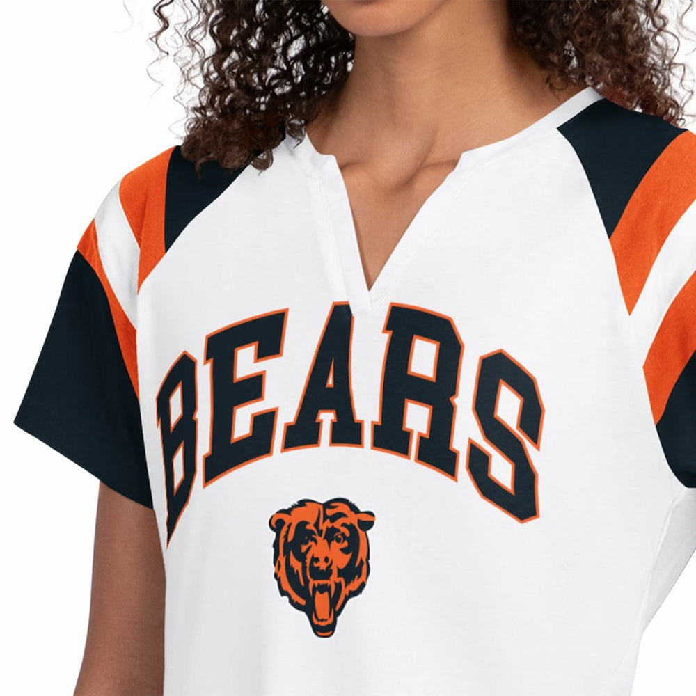 Chicago Bears Starter Women's Game On Raglan Notch Neck T-Shirt | NFL On sale