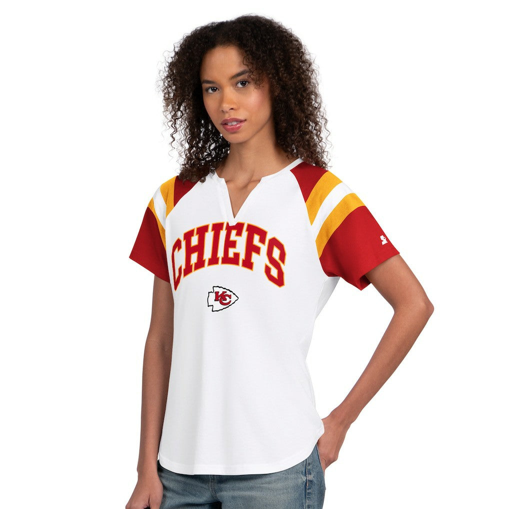 Kansas City Chiefs Starter Women's Game On Notch Neck T-Shirt | NFL US