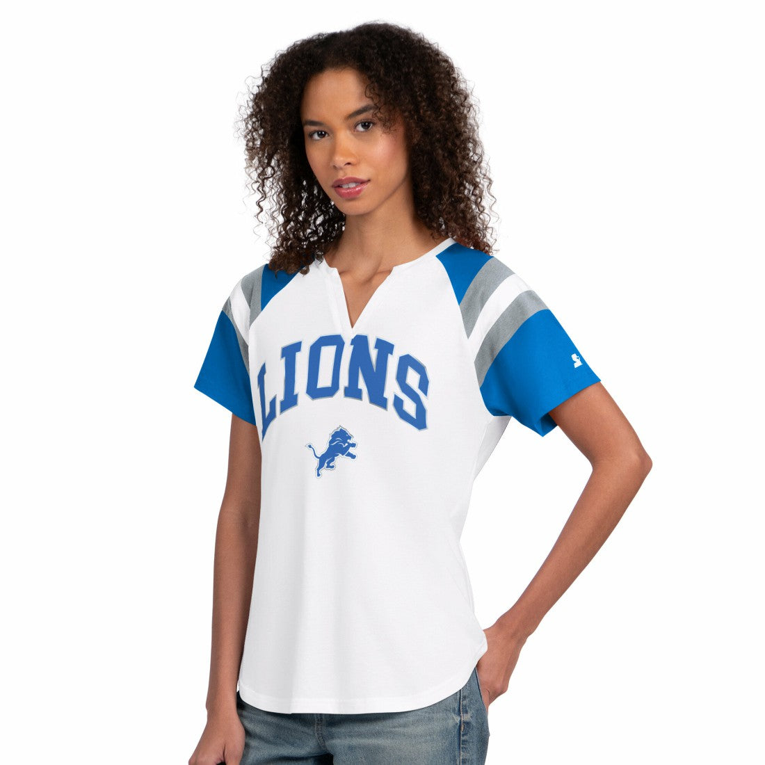 Detroit Lions Starter Women's Game On Notch Neck T-Shirt | NFL New