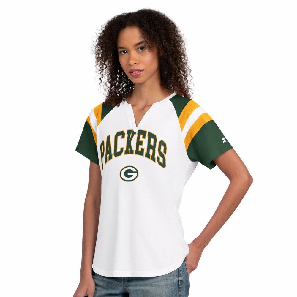 Green Bay Packers Starter Women's Game On Notch Neck T-Shirt | NFL On sale