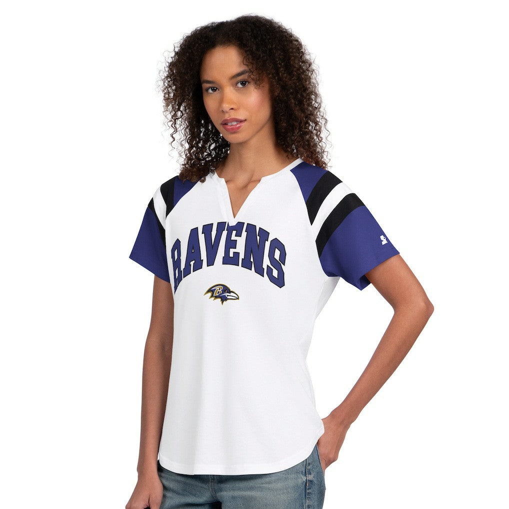 Baltimore Ravens Starter Women's Game On Notch Neck T-Shirt | NFL Discount