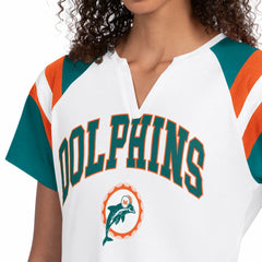 Miami Dolphins Starter Women's Game On Notch Neck T-Shirt | NFL Hot