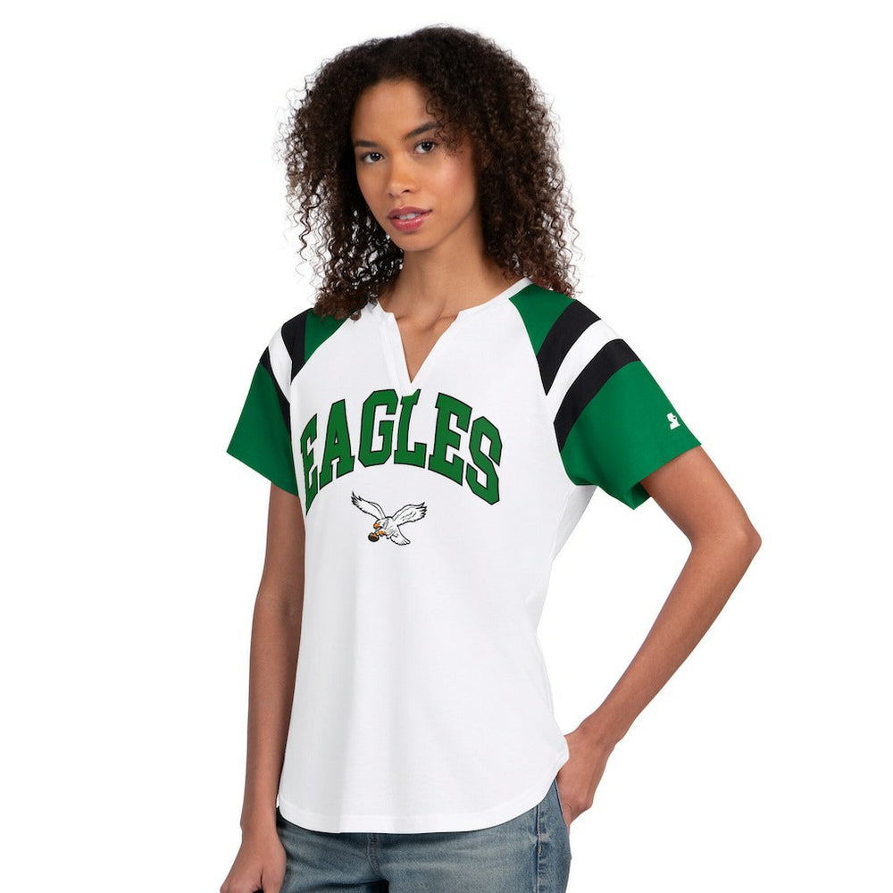 Philadelphia Eagles Starter Women's Game On Notch Neck T-Shirt | NFL Hot