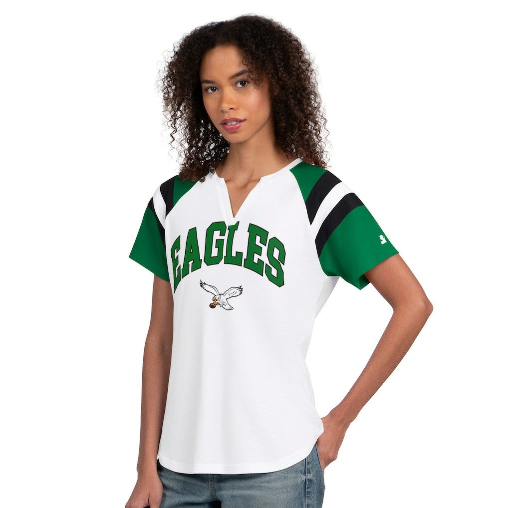 Philadelphia Eagles Starter Women's Game On Notch Neck T-Shirt | NFL Hot