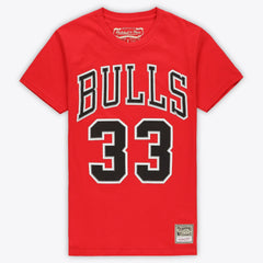 Red Scottie Pippen Chicago Bulls Unisex Hardwood Classics Name & Number T-Shirt sale | NBA