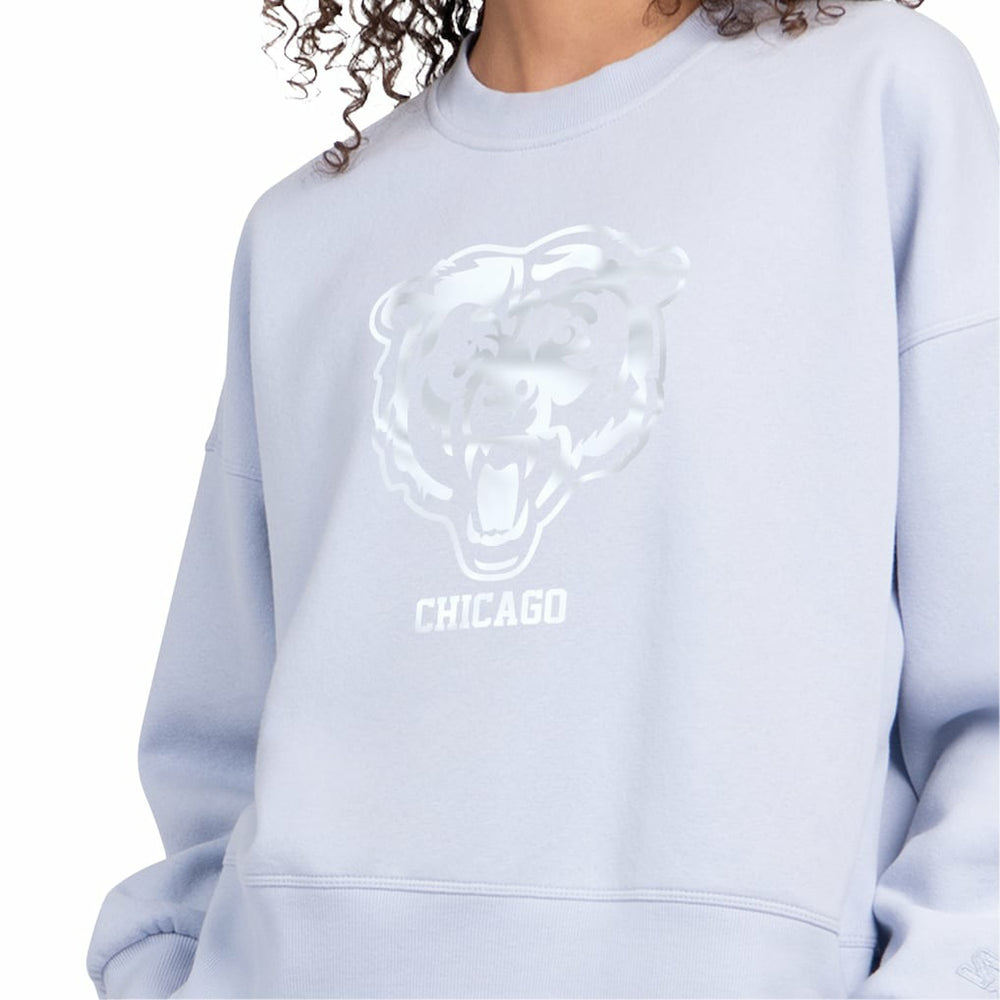 Chicago Bears Starter Women's Travel Pastels Boxy Fleece Sweatshirt | NFL Outlet