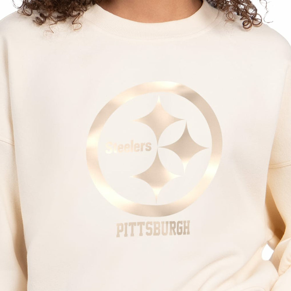 Pittsburgh Steelers Starter Women's Travel Pastels Boxy Fleece Sweatshirt | NFL Near me