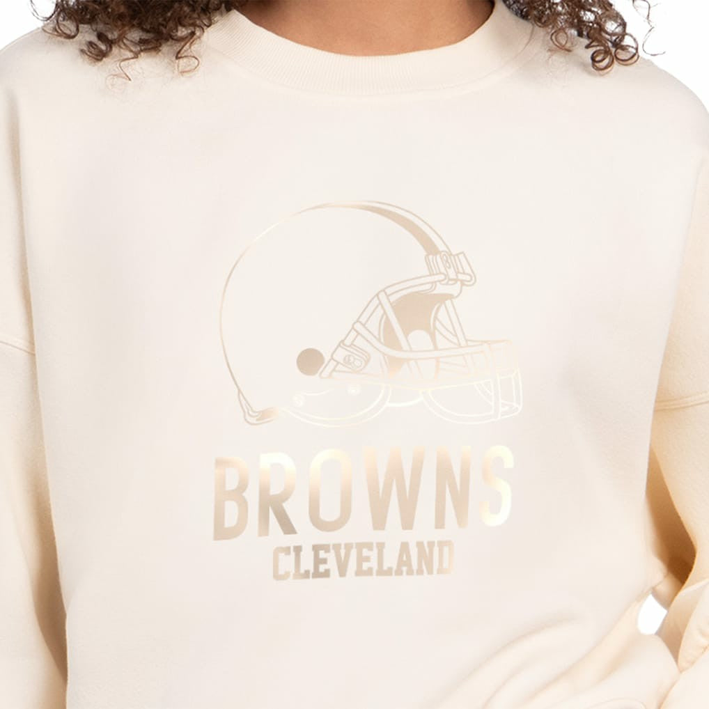 Cleveland Browns Starter Women's Travel Pastels Boxy Fleece Sweatshirt | NFL Near me